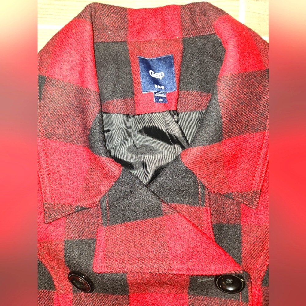 Buffalo Plaid Pea Coat - Picture 5 of 6